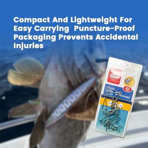 100Pcs Line Connector Fishing Snap 304 Stainless Steel Fishing swivels & Snaps, Heavy Duty Fishing Clips for Lures, Enhanced Speed Clips for Tackle, Water Fishing