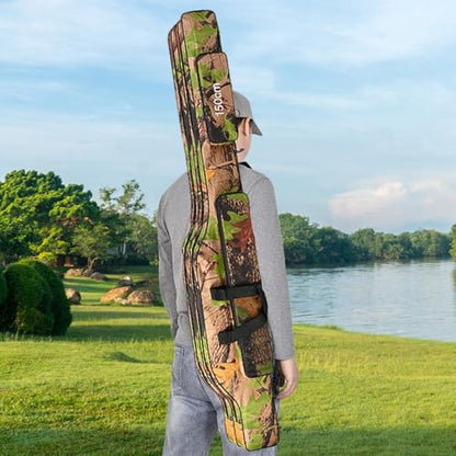 Fishing Pole Bag, Fishing Rod Case, 59 Inch Waterproof Tackle Bag with 3 Compartments, Portable Rod for Outdoor, Travel