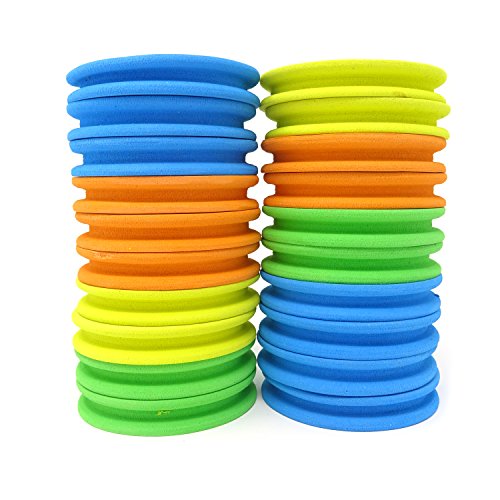 Honbay 20PCS Round Fishing Line Foam Spools - 68mm/2.68inch Storage Holders, Rigs & Hooks Boards, Winding Boards - Random Colors