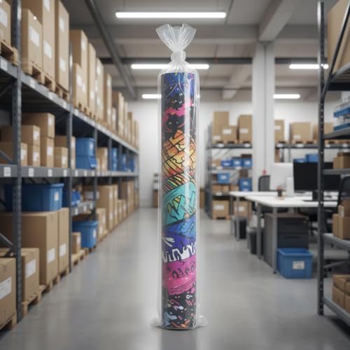 20PCS 8" x 60" Extra Long Clear Plastic Sleeves for Posters and Banners | Heavy Duty, 2 Mil Thick, Flat Open, Long Tube Storage Bags for Packaging Blueprint, Fishing Rods & Large Narrow Items - color: 8" x 60"-20PCS