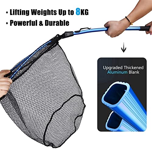 Fishing Net Retractable Fishing Net Telescoping Landing Net Foldable Fishing Net Carp Bass Pike Trout Fishing Tackle 8kg Max Load Landing Nets for Fishing(165cm) - size: 165cm