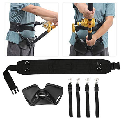 Fishing Belt Rod Holder, Adjustable Fish Fighting Belt Waist Rod Support Holder Stand Up Fish Fighting Rod Holder for Fishing Accessories
