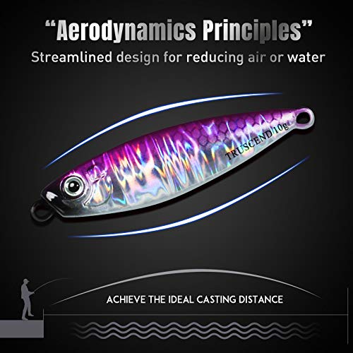 TRUSCEND Vibespinner Easy Catch Fishing Lures with BKK Hooks, Tail Spinner Baits with 4 Actions, Vibrating Swimming Flashing & Jigging for More Bites, Spoon Lures for Bass Trout Crappie Walleye Pike - color: D-0.35oz-1.8"