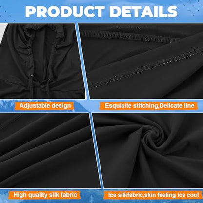 Funtery Summer Cooling Balaclava Mask, UV Protection Hood Mask Breathable Cycling Face Cover Full Head Scarf for Men Women - color: Black, White, Pink, Light Blue