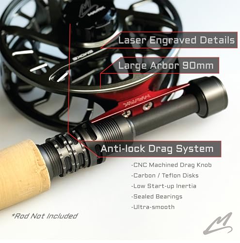 MAVRK USA Fly Fishing Reel | Large Arbor Closed Cage & Micro Reels | Euro Nymph & Floating Line | Ultra Lightweight, High Capacity, CNC Machined, Smooth Drag System - style: Smoke Euro Nymph/Floating 4/7