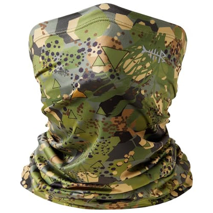 BASSDASH UPF 50+ UV Sun Protection Neck Gaiter Fishing Mask Hunting Kayaking Hiking Cycling Ski Sports - color: Open Terrain Ⅱ