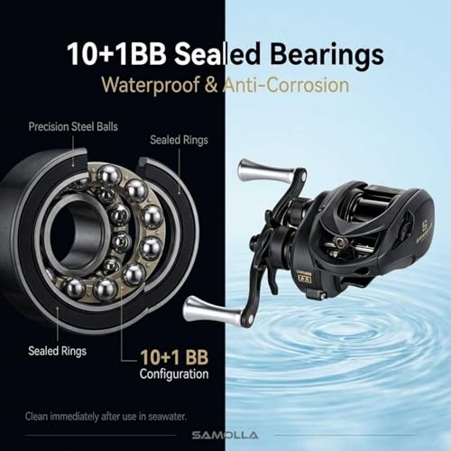 Baitcasting Fishing Reel 4.5 oz Ultralight Baitcaster Reel, 11 Lb Max Drag Mixed Carbon Fiber,7.2:1 Gear Ratio,10+1 BB,Compact Design for Freshwater & Saltwater CROSSI