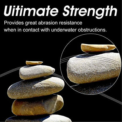 RIKIMARU Fluoro Fishing Line, 100% Soft Fluorocarbon Coated Fishing Line - size: 12 lb/0.32 mm/1200 yds