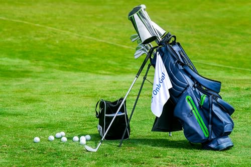 OnlyGolf Funny Microfiber Golf Towel – Large 14" x 20" Clip for Golf Bags Clubs Balls Perfect Golf Gag Gift Enthusiasts Waffle Men Premium Carabiner (White OnlyGolf) - color: White Onlygolf