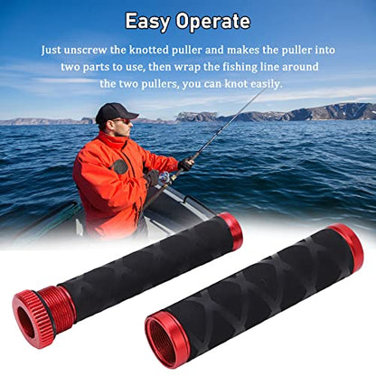 OUKENS Fishing Line Dragger, Fishing Knot Puller Tool Assist Fishing Line Knotting Device Tension Line Dragger for Fishing - color: Red