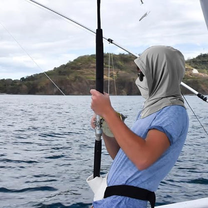 Summer Balaclava Face Mask with Breathable Holes Sun Face Shield UV Protection Full Head Mask for Men Women Fishing Cycling - color: Light Gray--pro
