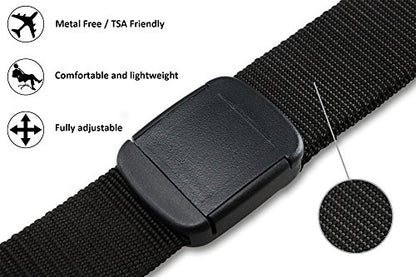 Thomas Bates Fish Pattern Metal Free Hiker Web Belts - color: Multicolor