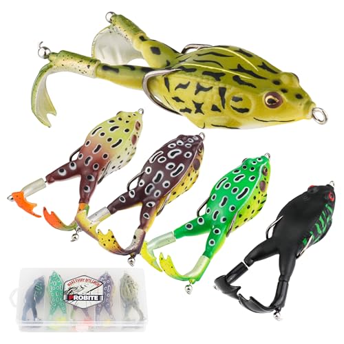 Soft Frog Lures, Topwater Swimbaits for Bass Fishing, Realistic PVC Design, Weedless Hooks, Perfect for Freshwater & Saltwater, Effective Fishing Lures for Pike & Snakehead - style: 5pcs-style F