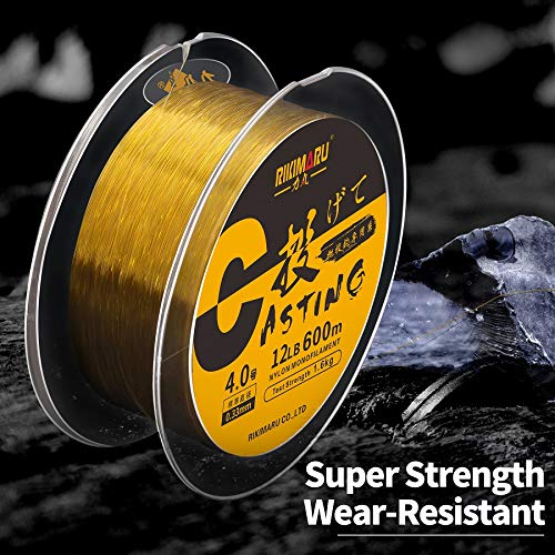 RIKIMARU Premium Monofilament Fishing Line-Strong and Abrasion Resistant Mono Line-Superior Nylon Material Fishing Line - color: Clear, size: 660Yds/0.52mm/30LB