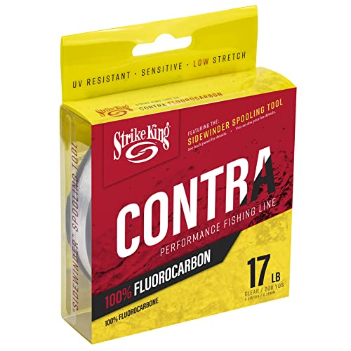 Strike King Contra Fluorocarbon Performance Fishing Line, UV-Resistant - style: 200-yard/17-pound