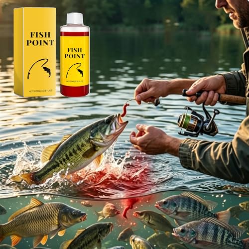 Concentrated Fish Attractant Liquid, 100ml Red Worm Liquid Spray - Powerful Bait Attractant Scent Bait Fish Attractant Liquid for Trout, Panfish and More, Enhances Scent & Improves Biteresponse (1PCS)