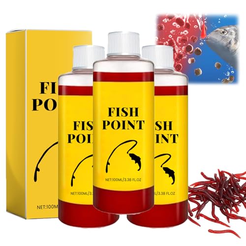 Concentrated Fish Attractant Liquid, 100ml Red Worm Liquid Spray, Powerful Bait Attractant Scent Bait for Freshwater Fishing, Enhances Scent & Improves Bite Response - color: 3Pcs