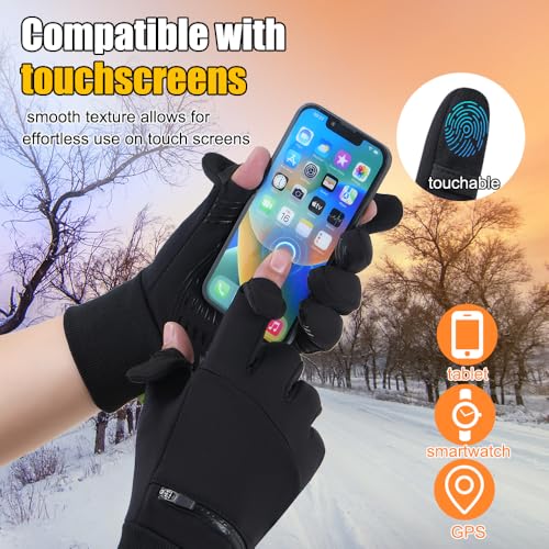 Winter Gloves for Men Women Waterproof Glove,Touchscreen Gloves Thermal Snow Gloves for Running Cycling - size: X-Large
