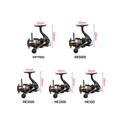 Persei Spinning Fishing Reel - 22LBs Max Drag, 5.2:1 Gear Ratio - Lightweight Ultra Smooth Powerful Saltwater or Freshwater Spinning Fishing Reel, 500 2000 3000 5000 7000 Series