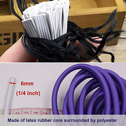 1/4" Elastic Bungee Shock Cords, 25 Feet Marine Grade Kayak Heavy Stretch String Rope & Tie Down Trailer Straps for DIY Projects Brown | Marine Grade, Tie Down Trailer Straps, DIY Projects, Heavy Duty Absorbent Elastic Cord for Kayak Deck, Camping, Crafti