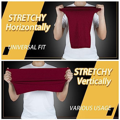 TICONN Neck Gaiter Face Cover Scarf, Neck Warmer Breathable Sun & Wind-proof for Skiing Fishing Hiking Cycling - color: Candy Red-2pk, style: Quick Dry