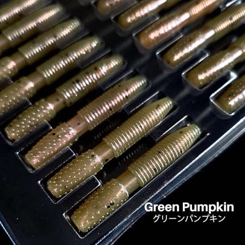 Ray Mini Stick Bait 16pc/Pack 1.75 Inch Fishing Lures Design for Bass, Trout, Panfish, Perch, Crappie, Must-Have Fishing Bait. - color: Green Pumpkin