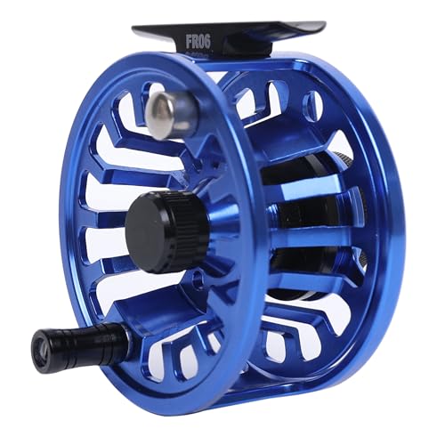 Raprance Fly Fishing Reel,CNC-Machined Aluminum Alloy Fly Reel Large Arbor Fly Reel, 3/4, 5/6, 7/8 wt Blue - size: 7/8wt