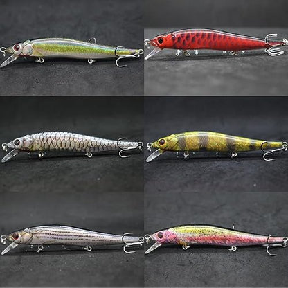 Minnow Crankbait for Bass Fishing Bass Lure Jerkbait Fishing Lures and Tackle Box - color: HM262SKB2