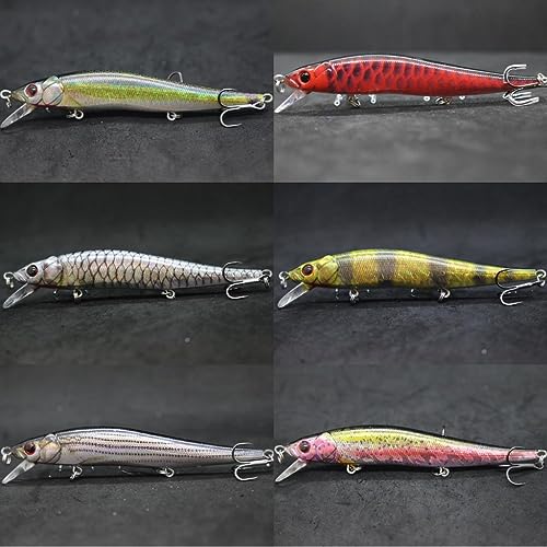 Minnow Crankbait for Bass Fishing Bass Lure Jerkbait Fishing Lures and Tackle Box - color: HM262SKB2