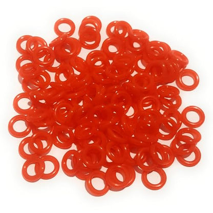 Reaction Tackle Wacky Rig Tool and O-Rings for Soft Plastic Worms, Bass Fishing Wacky Rig and Neko Rig Stick Bait Setup for Largemouth and Smallmouth - color: 125 Reaction Red O-rings