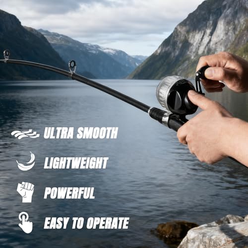 WIDDEN Kids Fishing Pole, Youth Fishing Rod and Reel Combo - Telescopic Portable Fishing Pole with Tackle Box Bag Starter Anglers Set, Fishing Gear Kit for Boys Girls Teens Age 5-18 and Beginners - color: Silver + White