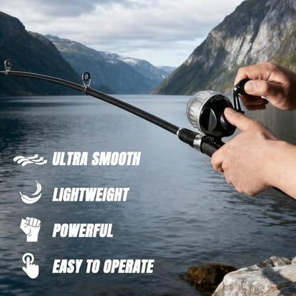 WIDDEN Kids Fishing Pole, Youth Fishing Rod and Reel Combo - Telescopic Portable Fishing Pole with Tackle Box Bag Starter Anglers Set, Fishing Gear Kit for Boys Girls Teens Age 5-18 and Beginners - color: Silver + Red