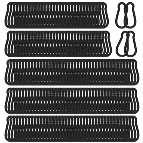 Heavy-Duty Carabiner Clip 1.57"–5.5", Black/Silver Spring Snap Hook, Quick Link Keychain Clip for Keys, Swing Set, Camping, Fishing, Hiking & Traveling (120–1350 lbs) - color: Black, size: 1.97Inch(M5)-200PCS