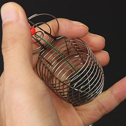 5PCS Fishing Bait Trap Cage Feeder Basket Lures Bait Fishing Accessories