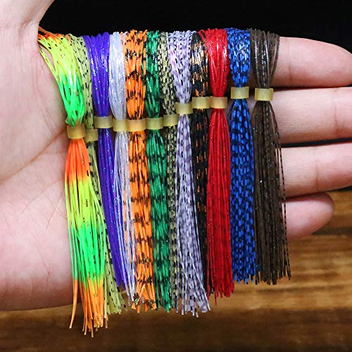 Fly-Tying-Materials-Rubber-Legs-Silicone-Rubber-Skirt 12-24 Colors Fly Tying Supplies - color: Grizzly Micro Legs 12 Colors kit