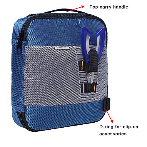 Kylebooker Soft Plastic Bait Storage Binders Organizer Saltwater Fishing Lure Leader Wallet Tackle Binder Bag - color: Blue