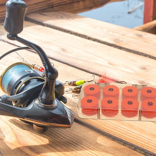 Uonlytech Portable Fishing Line Spool Holder with Foam Material for Easy Storage and Removal Fishing Line Organizer Box for Travelling and Storing Reel