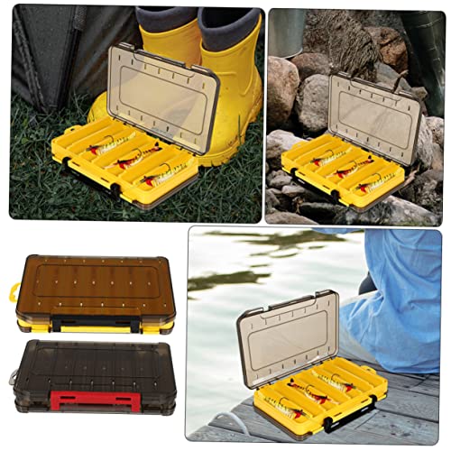 2Pcs Portable Fishing Gear Storage Box Multi Grid Fishing Tackle Organizer for and Hooks Durable Fishing Lure Case for Easy Access and Organization