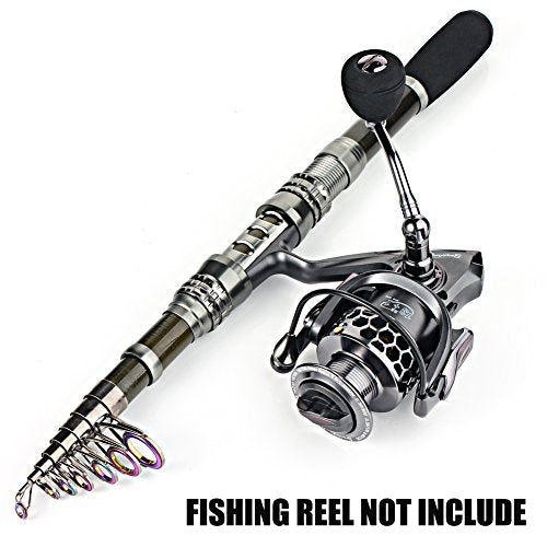 Sougayilang Fishing Rod Reel Combo with Telescopic Fishing Pole Spinning Reel Carrier Bag for Travel Saltwater Freshwater Fishing - size: 7.87 ft, style: C-only Fishing Rod