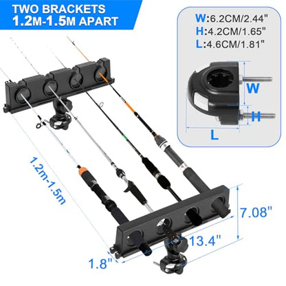 Fishing Rod Holder for Boat, 360° Rotatable Crappie Rod Holder for Boat, Boat Rod Storage Rack - style: D