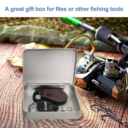 Aventik Fishing Tackle Tin Box Fish Tools Gift 3 Pack or 6 Pack Metal Storage Case for Fishing Hooks Lures Wet & Dry Flies Storage Tackle Organizer for Anglers and Outdoor Travel（6pc) - style: 6pc