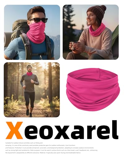 Xeoxarel Neck Gaiter, 7 Pack Cooling UV Protection, Bandana Face Mask Scarf for Men and Women - color: 3 Pink, 2 Lavender, 2 Purple