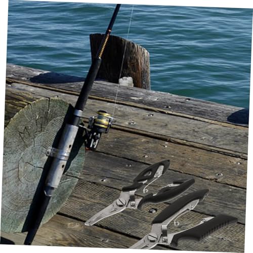 Housoutil 2pcs Fishing Scissors Stainless Steel Scissors Braided Line Cutter Portable Multi- Function Fishing Shear Accessory Daily Use Wire Cutter Daily Use Plier