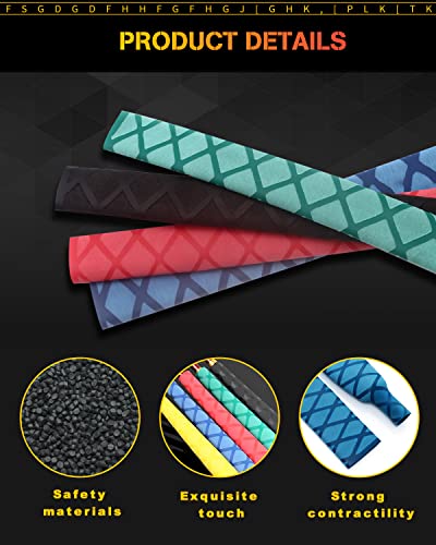 GLL Heat Shrink tubing, Long 3.2 ft, Big Size 15-50mm, Insulation Non-Slip Waterproof - color: black, size: Black 40mm