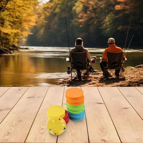 10-Pack EVA Foam Fishing Line Winder Set with Pins 65x17mm Rig Spools for Tackle Organization and Storage in ABS Box