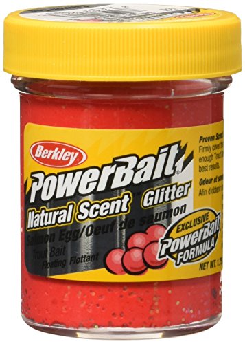 Berkley PowerBait Natural Glitter Trout Fishing Dough Bait - color: Salmon Egg Red, style: Salmon Egg