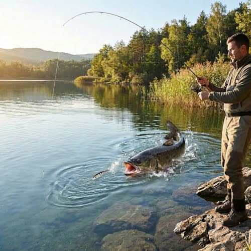 Multi-Species Killer Fishing Lures for Bass Trout Perch Pike Carp - Glow-in-the-Dark Multi Jointed Swimbaits with Bionic Texture, Water Movement Noise Attraction, Freshwater Lifelike Fishing Lures Kit