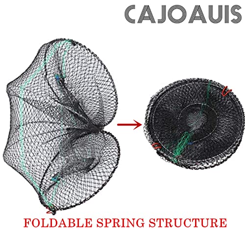 Collapsible Fishing Trap Net Cast Mesh Landing Bait Net for Crab Shrimp Minnow Crawfish Catfish - size: Small
