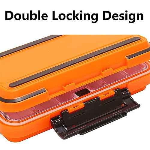 TopHomer Fishing Tackle Box, Waterproof Tackle Trays, Plastic Tackle Box Organizer with Removable Dividers Storage Lure Box for Lures - style: Large Grey