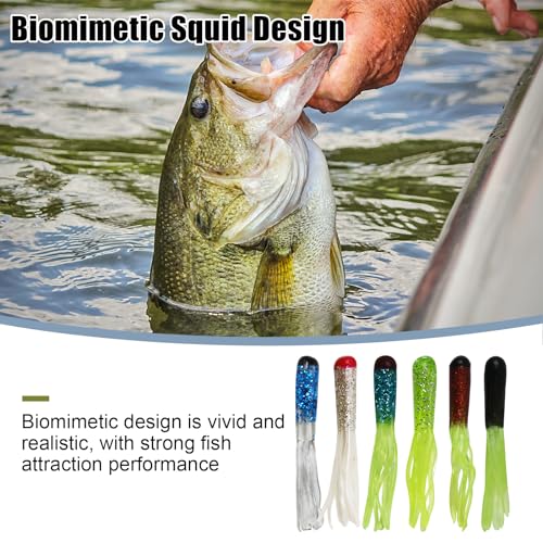 120pcs Fishing Crappie Lures -70pcs Jig Heads Hooks Kit,Small Soft Plastic Grub Lure, Tube Bait Jig Heads for Saltwater Freshwater Fishing - size: 120 pieces (70 Jigs + 50 Soft Baits)